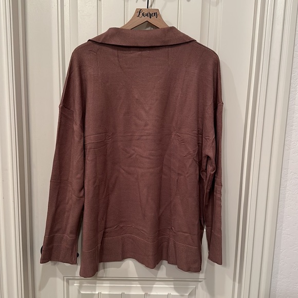 NWT Nutmeg Lillusory V-Neck Collared Sweater XL - Picture 12 of 16